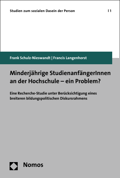 Cover des Buchs: Minderjährige StudienanfängerInnen an der Hochschule - ein Problem?
