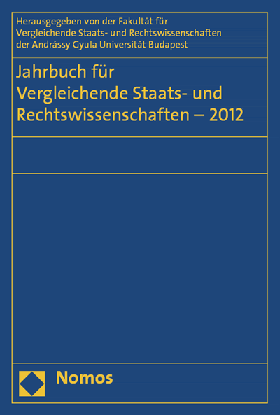 Cover of book: Jahrbuch für Vergleichende Staats- und Rechtswissenschaften - 2012