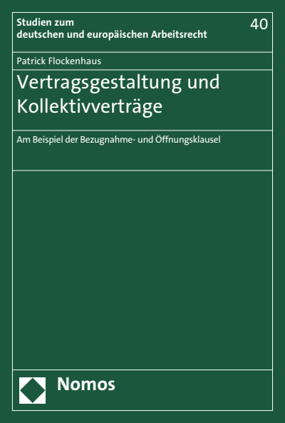 Cover des Buchs: Vertragsgestaltung und Kollektivverträge