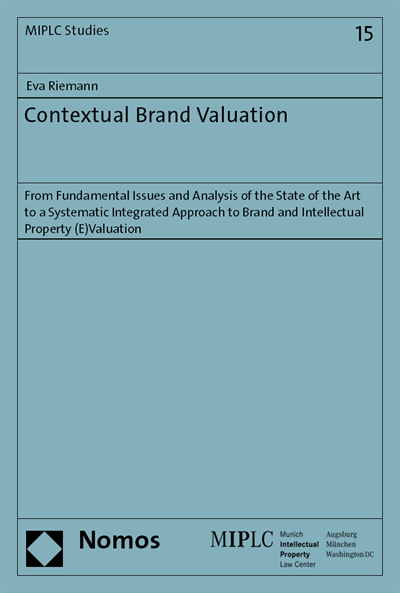 Cover des Buchs: Contextual Brand Valuation