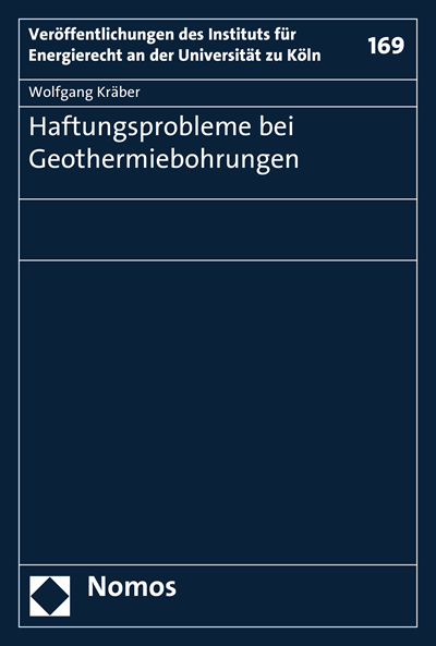 Cover des Buchs: Haftungsprobleme bei Geothermiebohrungen