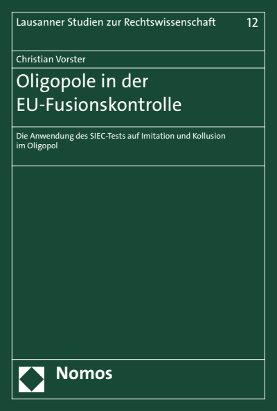 Cover of book: Oligopole in der EU-Fusionskontrolle