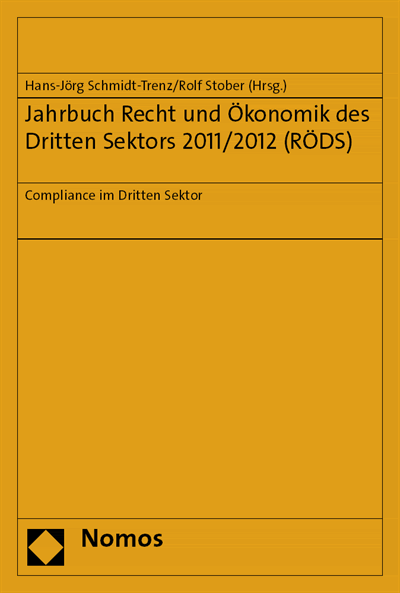Cover des Buchs: Jahrbuch Recht und Ökonomik des Dritten Sektors 2011/2012 (RÖDS)
