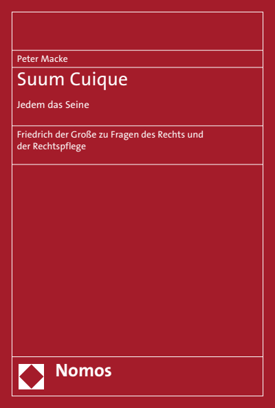 Cover des Buchs: Suum Cuique. Jedem das Seine