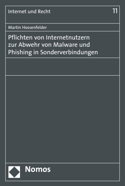 Cover des Buchs: Pflichten von Internetnutzern zur Abwehr von Malware und Phishing in Sonderverbindungen