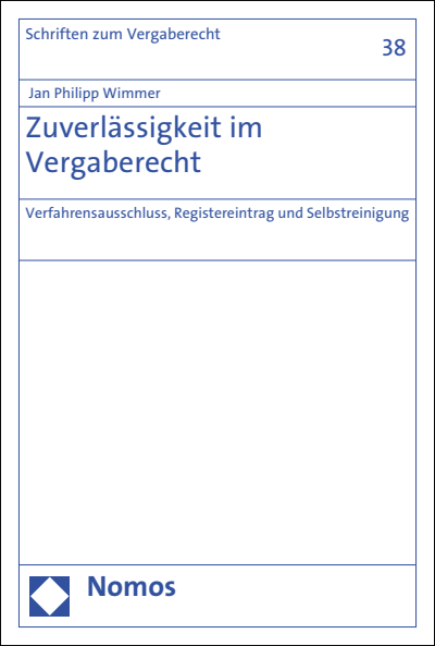 Cover of book: Zuverlässigkeit im Vergaberecht