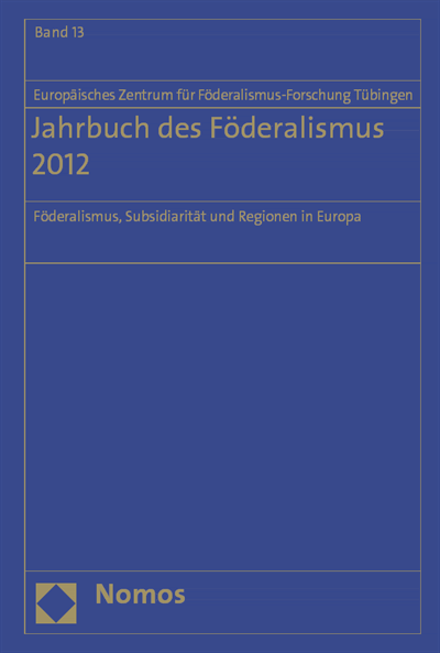 Cover des Buchs: Jahrbuch des Föderalismus 2012