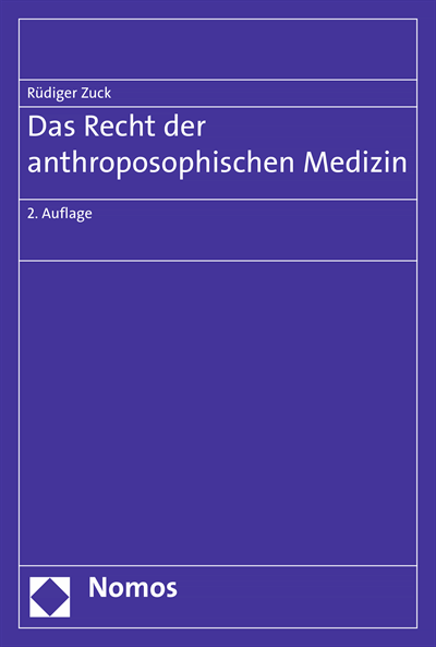 Cover of book: Das Recht der anthroposophischen Medizin