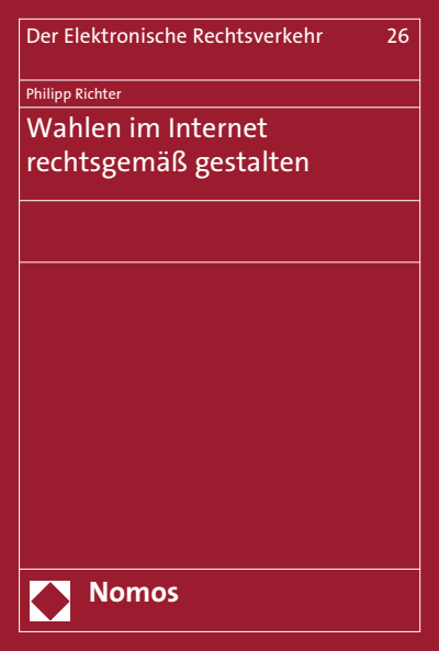 Cover of book: Wahlen im Internet rechtsgemäß gestalten