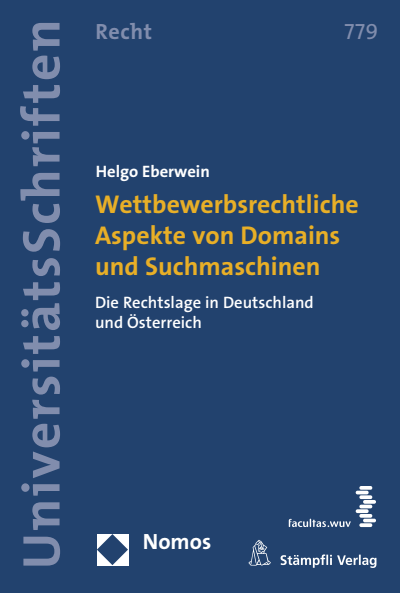 Cover des Buchs: Wettbewerbsrechtliche Aspekte von Domains und Suchmaschinen
