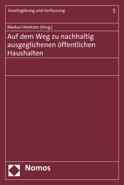 Cover of book: Auf dem Weg zu nachhaltig ausgeglichenen öffentlichen Haushalten
