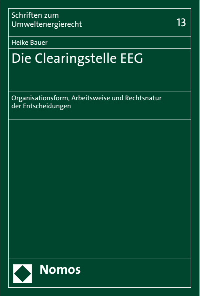 Cover des Buchs: Die Clearingstelle EEG
