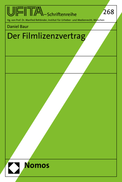 Cover of book: Der Filmlizenzvertrag