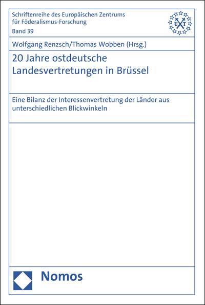 Cover des Buchs: 20 Jahre ostdeutsche Landesvertretungen in Brüssel