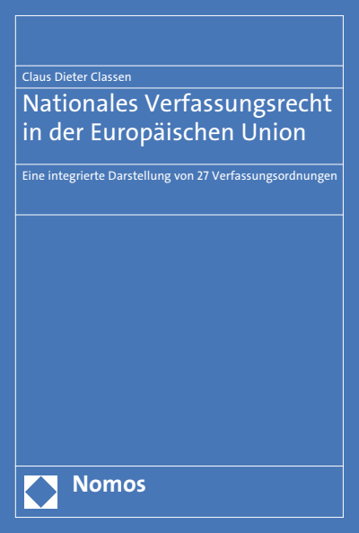 Cover of book: Nationales Verfassungsrecht in der Europäischen Union