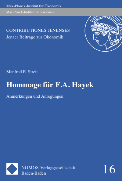 Cover des Buchs: Hommage für F. A. Hayek