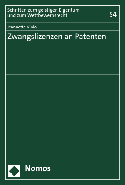 Cover of book: Zwangslizenzen an Patenten