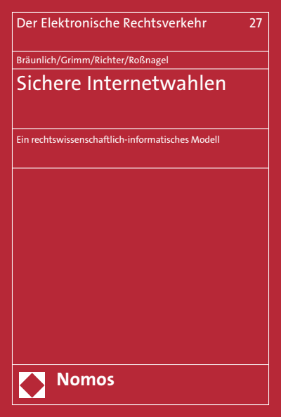 Cover of book: Sichere Internetwahlen