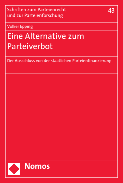 Cover of book: Eine Alternative zum Parteiverbot