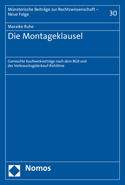 Cover of book: Die Montageklausel