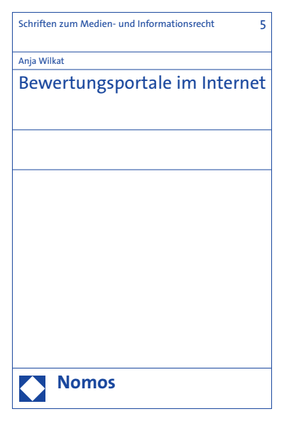 Cover des Buchs: Bewertungsportale im Internet