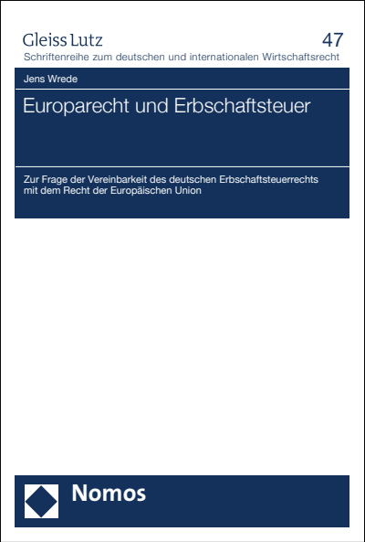 Cover des Buchs: Europarecht und Erbschaftsteuer