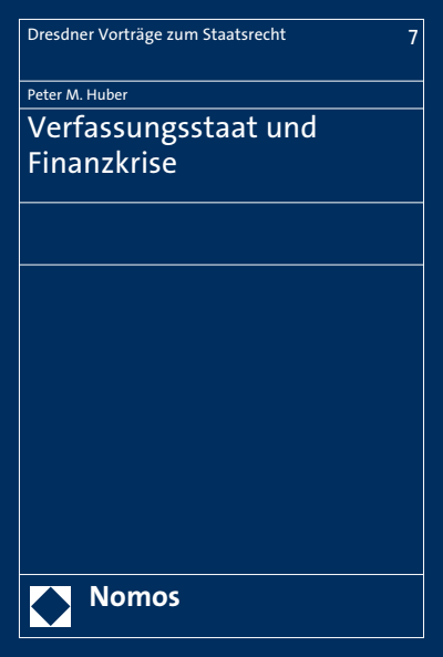 Cover des Buchs: Verfassungsstaat und Finanzkrise