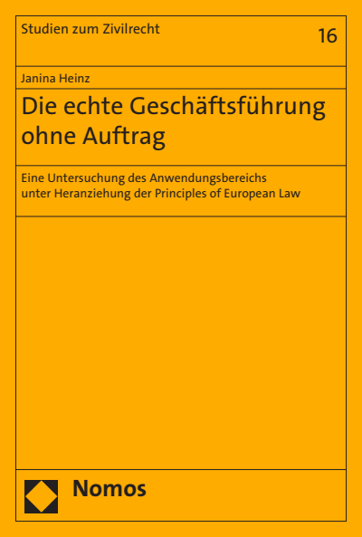 Cover des Buchs: Die echte Geschäftsführung ohne Auftrag