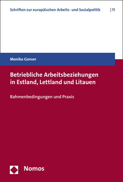 Cover des Buchs: Betriebliche Arbeitsbeziehungen in Estland, Lettland und Litauen