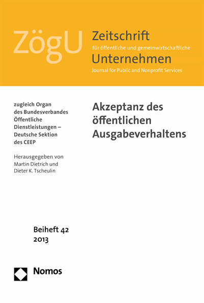 Cover of book: Akzeptanz des öffentlichen Ausgabeverhaltens