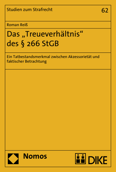 Cover des Buchs: Das "Treueverhältnis" des § 266 StGB