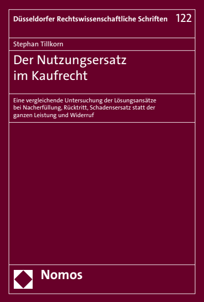 Cover des Buchs: Der Nutzungsersatz im Kaufrecht