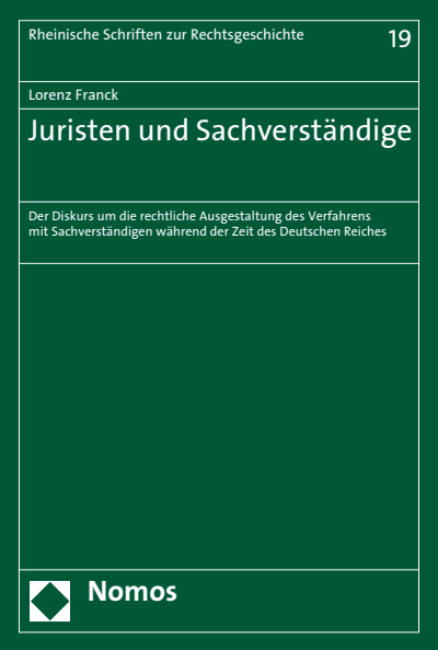 Cover of book: Juristen und Sachverständige