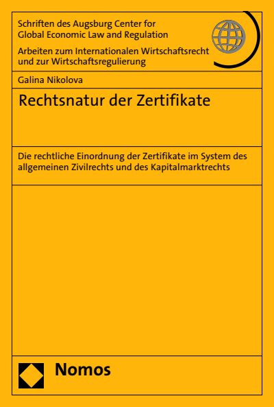 Cover of book: Rechtsnatur der Zertifikate