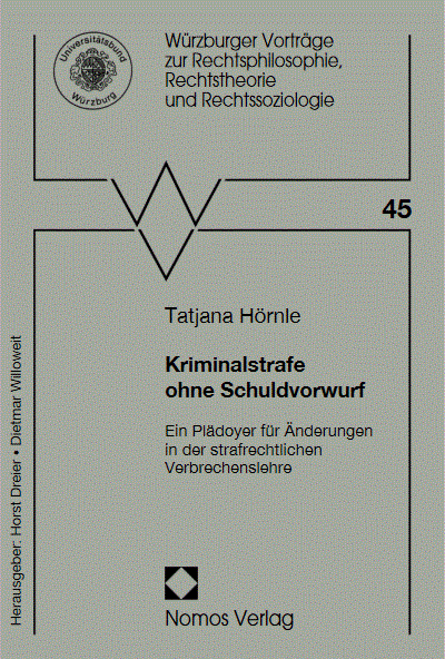 Cover of book: Kriminalstrafe ohne Schuldvorwurf