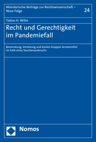 Cover of book: Recht und Gerechtigkeit im Pandemiefall