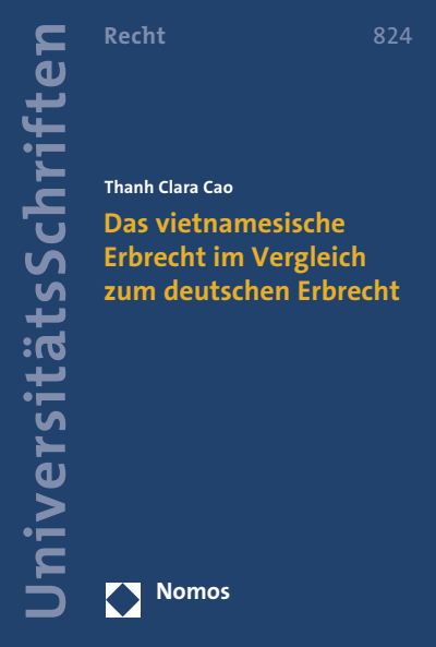 Cover des Buchs: Das vietnamesische Erbrecht im Vergleich zum deutschen Erbrecht