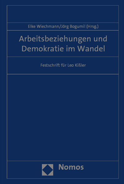 Cover of book: Arbeitsbeziehungen und Demokratie im Wandel