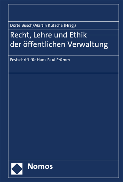 Cover des Buchs: Recht, Lehre und Ethik der öffentlichen Verwaltung