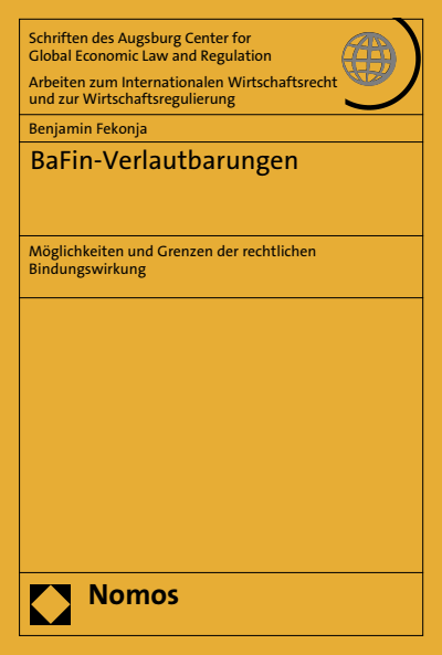 Cover of book: BaFin-Verlautbarungen