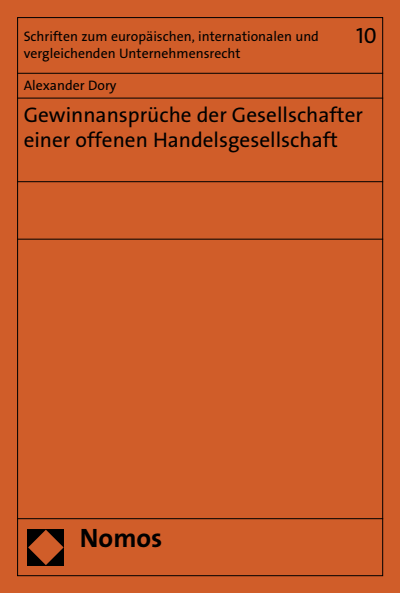 Cover des Buchs: Gewinnansprüche der Gesellschafter einer offenen Handelsgesellschaft