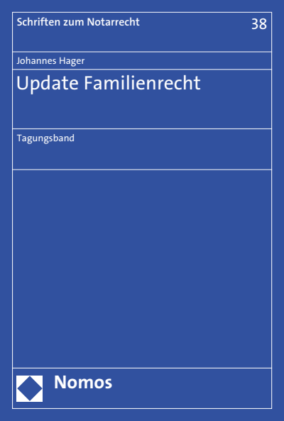Cover of book: Update Familienrecht