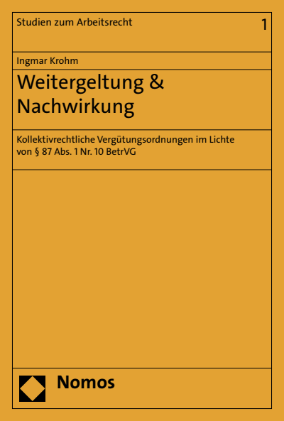 Cover of book: Weitergeltung & Nachwirkung