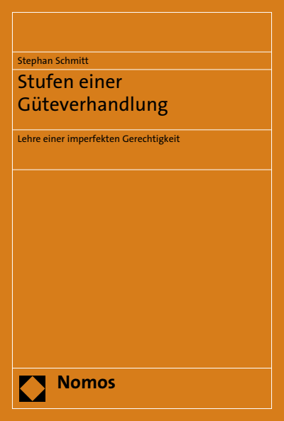 Cover of book: Stufen einer Güteverhandlung