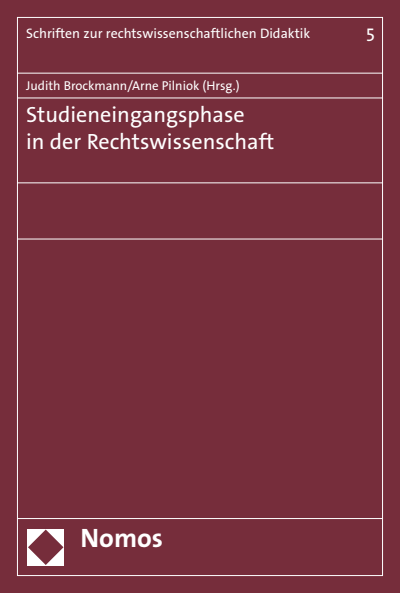 Cover of book: Studieneingangsphase in der Rechtswissenschaft
