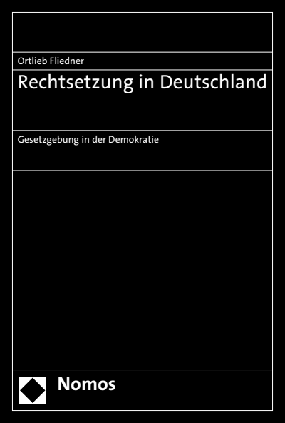 Cover of book: Rechtsetzung in Deutschland