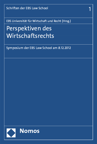 Cover des Buchs: Perspektiven des Wirtschaftsrechts