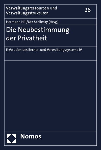 Cover of book: Die Neubestimmung der Privatheit