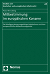 Cover of book: Mitbestimmung im europäischen Konzern