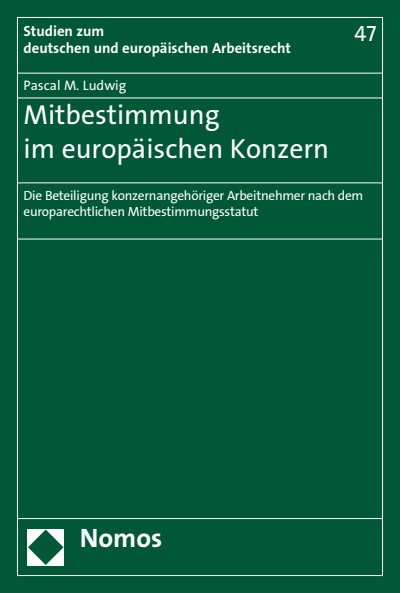 Cover of book: Mitbestimmung im europäischen Konzern
